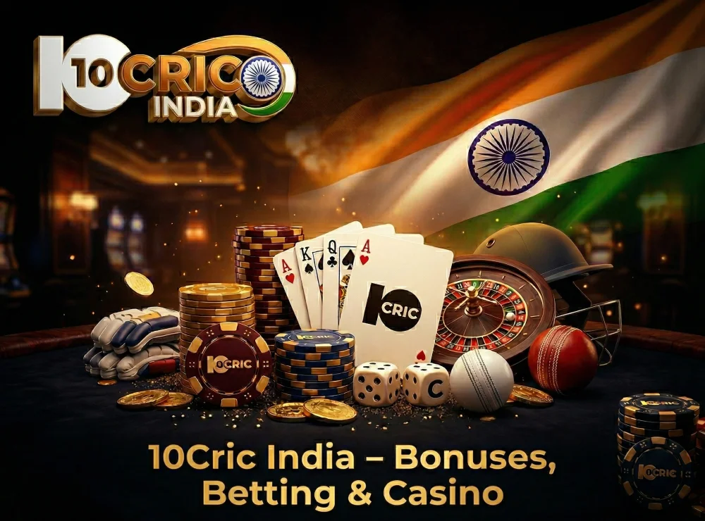 The 10Cric platform with bonuses for Indian players, sports betting, and casino games